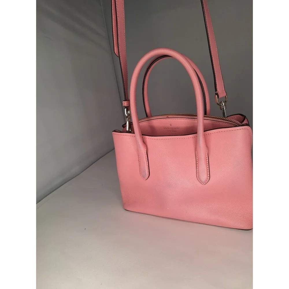 Kate Spade Pink Leather Top‎ Handle Crossbody Bag with Gold Hardware